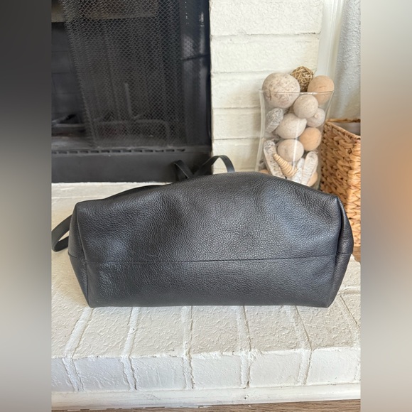Sold 📍📍📍J. Crew Leather Tote Bag Purse Black - Picture 5 of 9